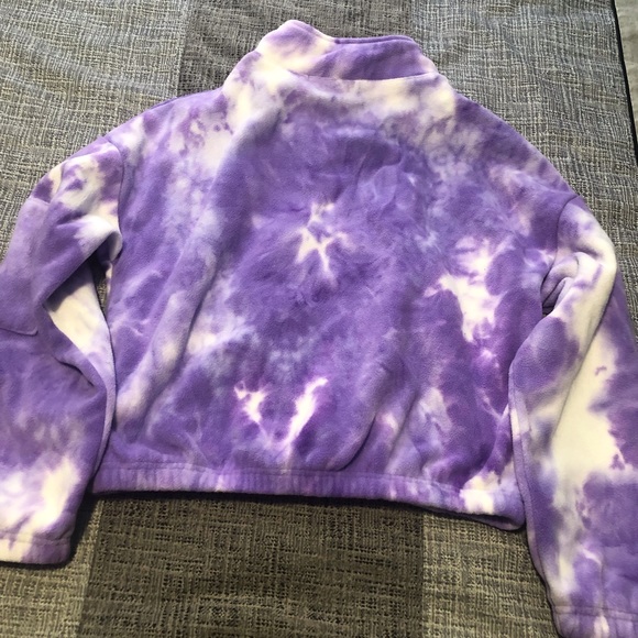 Streetwear Society Active tie dye fleece crop top size small - Picture 3 of 3